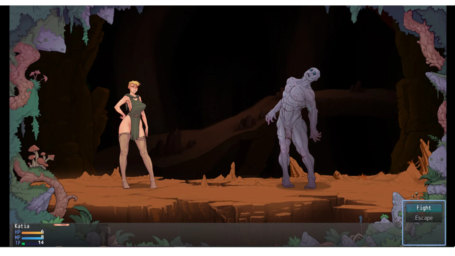 Katia and Dungeon Quest! gameplay screenshot 3 (Ren'Py adult game) by Tentacles san and art – free download