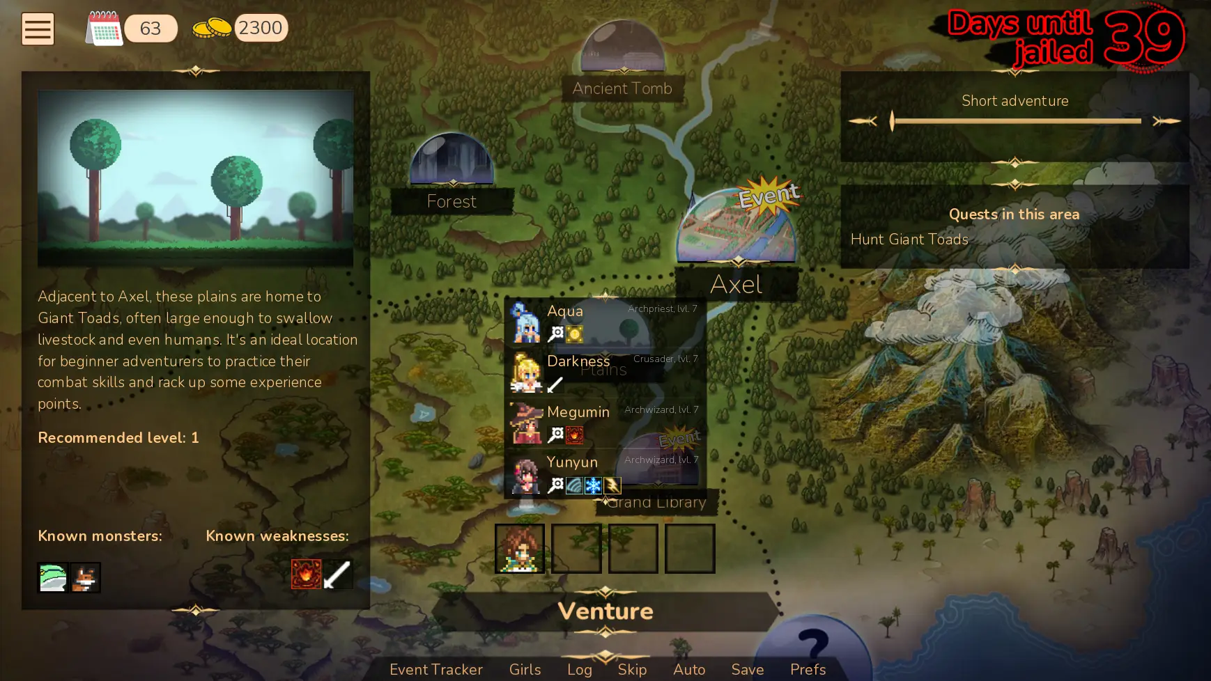 Adventurer Trainer gameplay screenshot 5 (Ren'Py adult game) by PastryIRL – free download