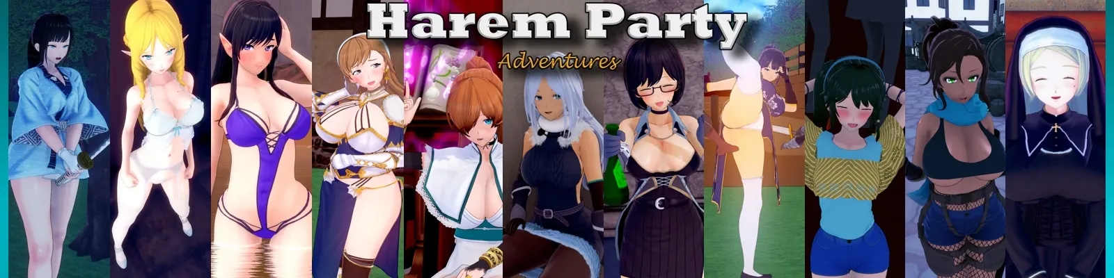 Harem Party Adventures gameplay screenshot 1 (Unity adult game) by AssmodeusDEV – free download