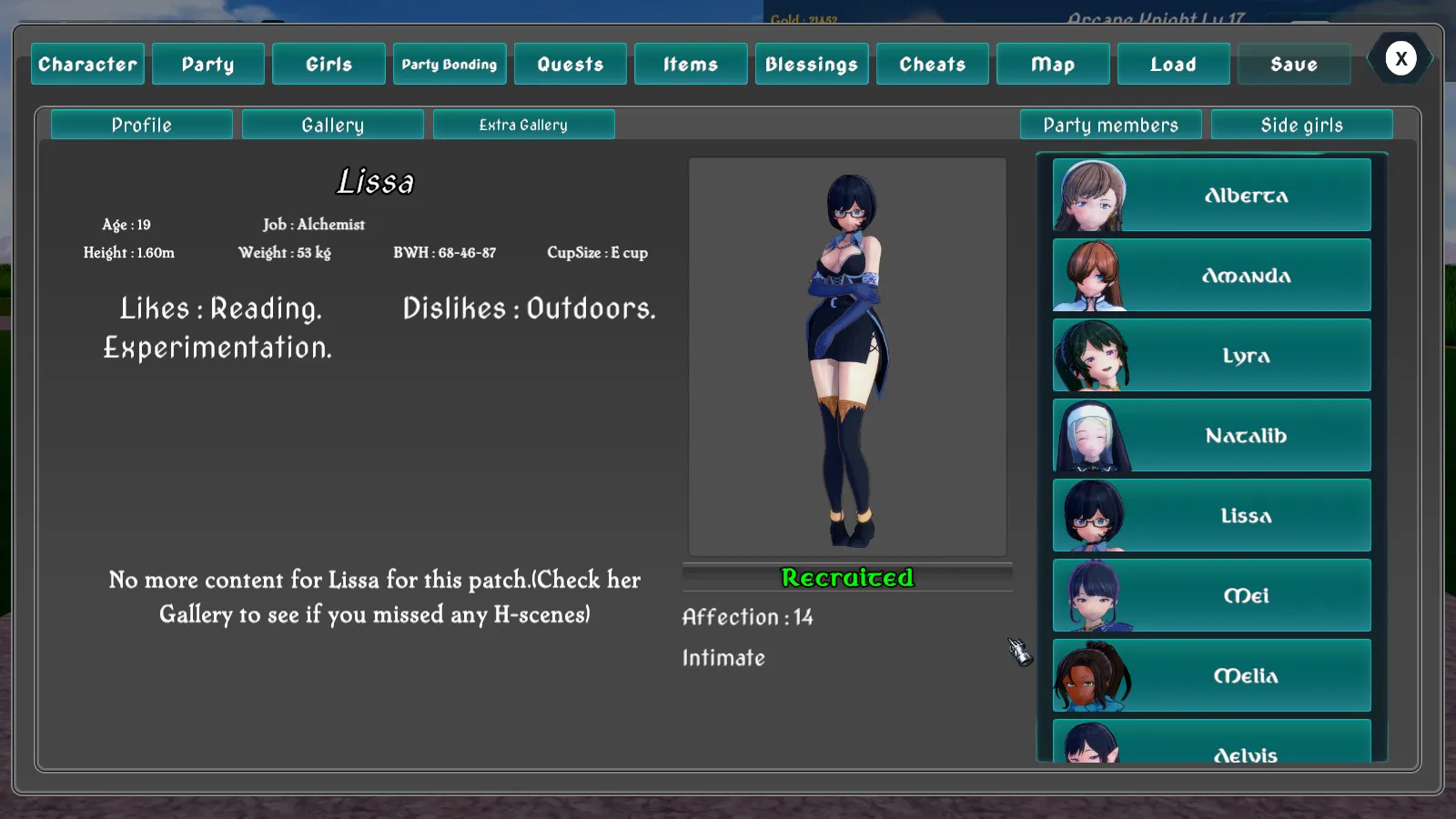 Harem Party Adventures gameplay screenshot 2 (Unity adult game) by AssmodeusDEV – free download