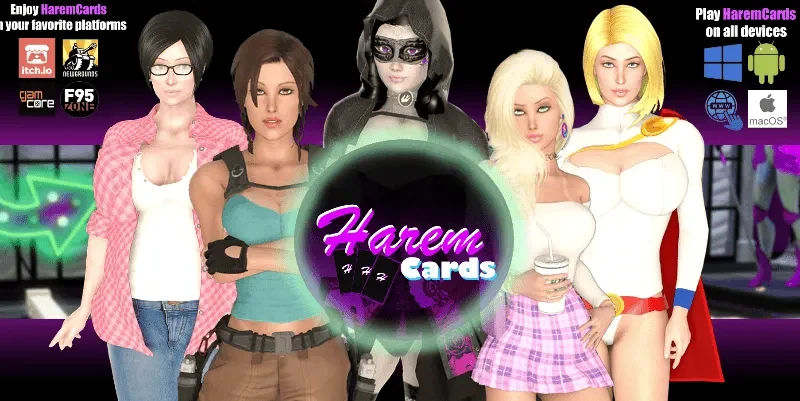 HaremCards cover 1.1 DLC – RPGM adult game by Pink Palm Production free download