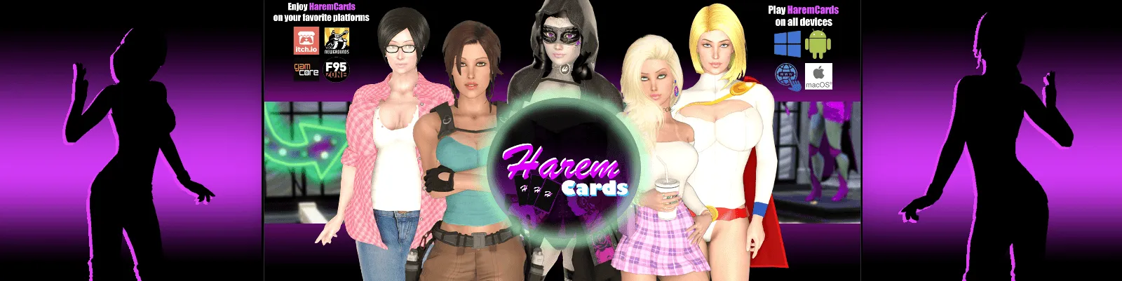 HaremCards cover 1.1 DLC – RPGM adult game by Pink Palm Production free download