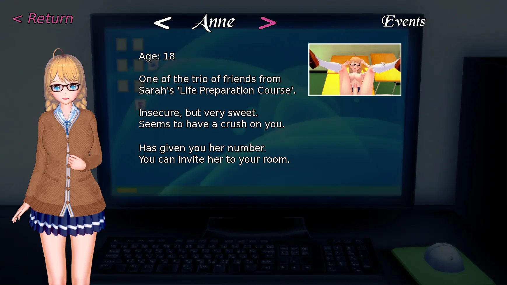 Garden of Venus gameplay screenshot 4 (Ren'Py adult game) by OnionCuttingNinja – free download