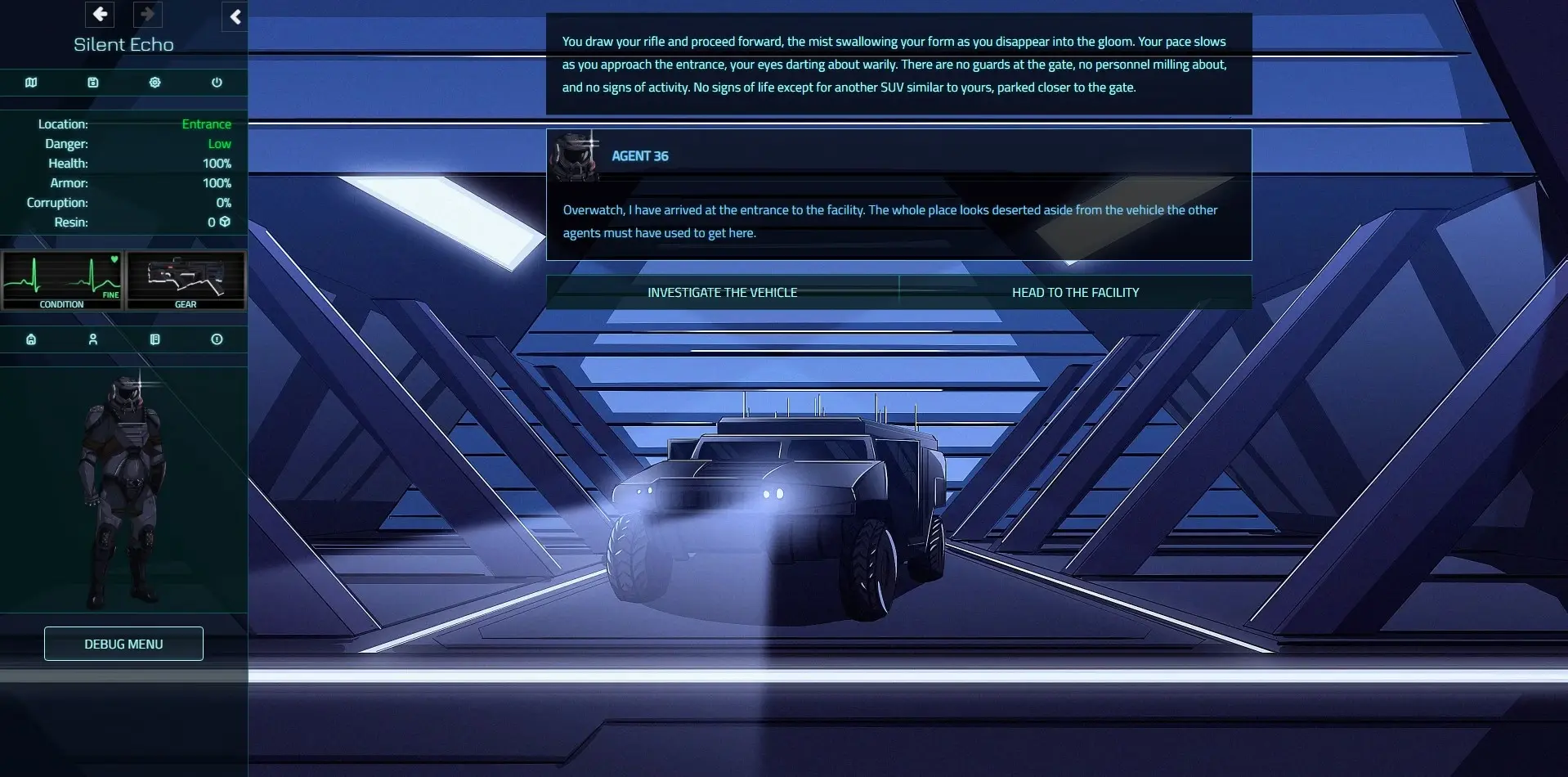 Silent Echo gameplay screenshot 1 (HTML adult game) by Jaded Dreams – free download