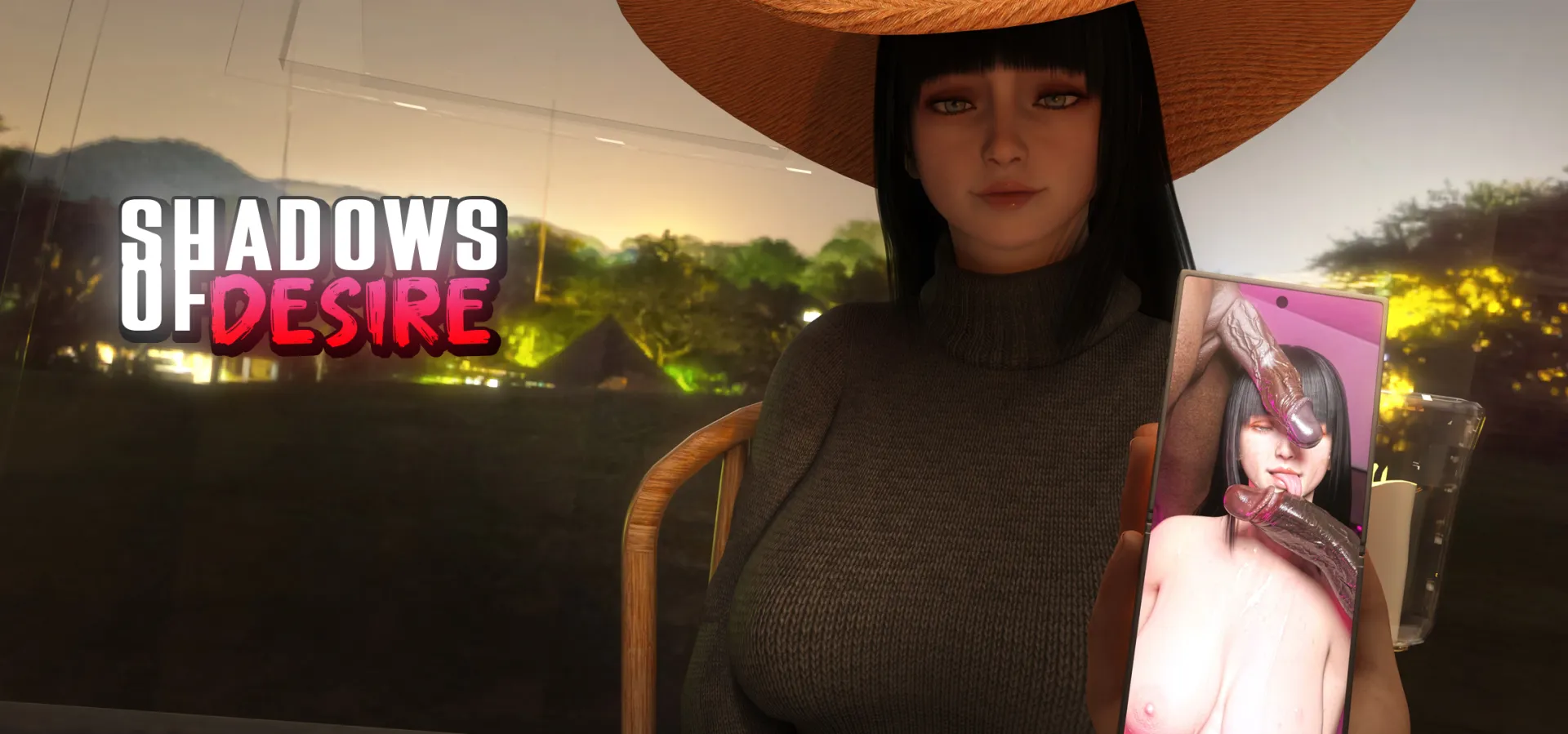 Shadows of Desire cover 0.9.9 – Ren'Py adult game by Shamantr free download