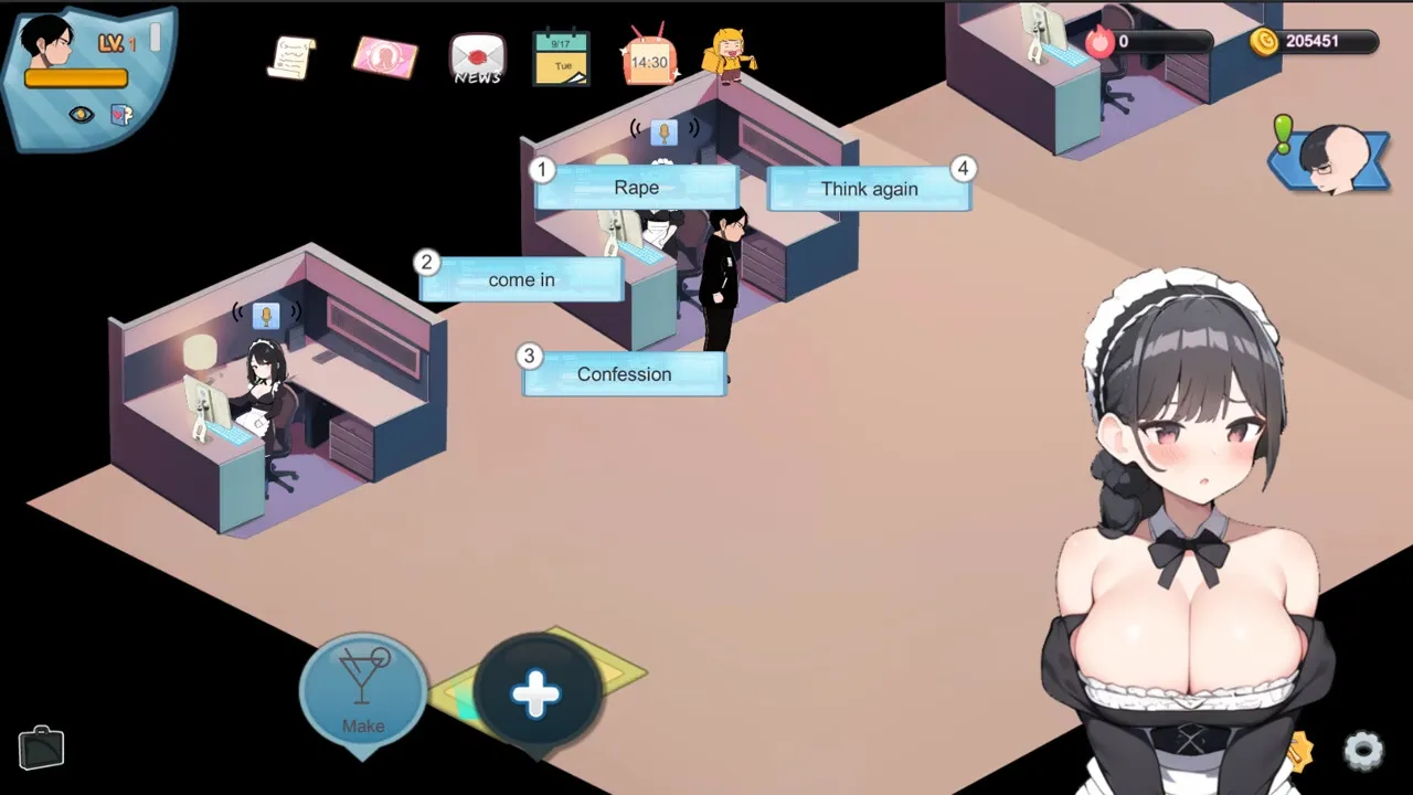 BM Love Cafe gameplay screenshot 5 (Unity adult game) by zzzgame – free download