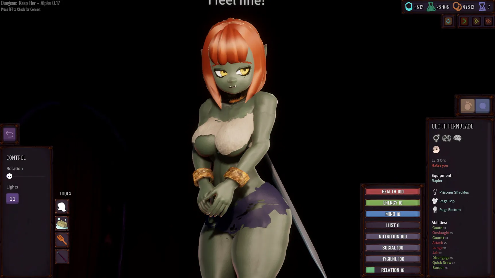 Dungeon: Keep Her gameplay screenshot 3 (Unity adult game) by keepherdev – free download
