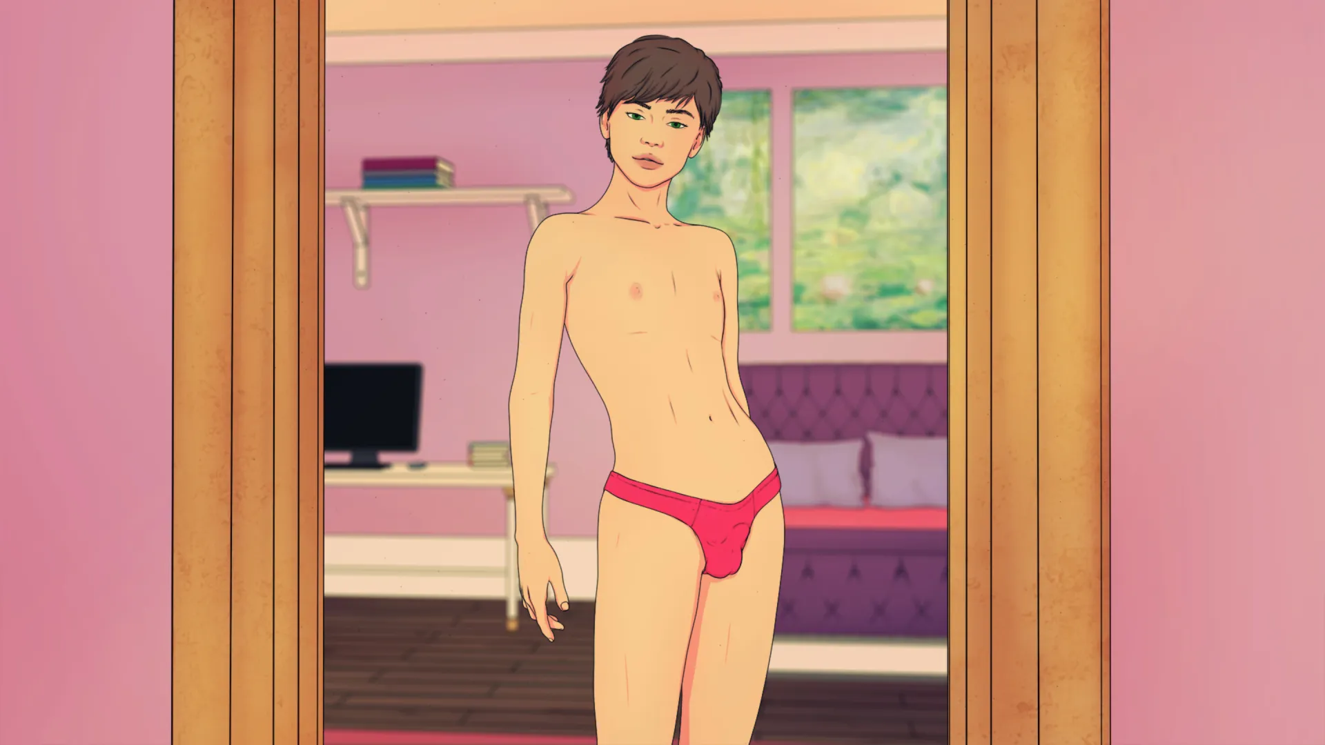 Temptation: Become Femboy gameplay screenshot 3 (Ren'Py adult game) by Femboy Temptation – free download