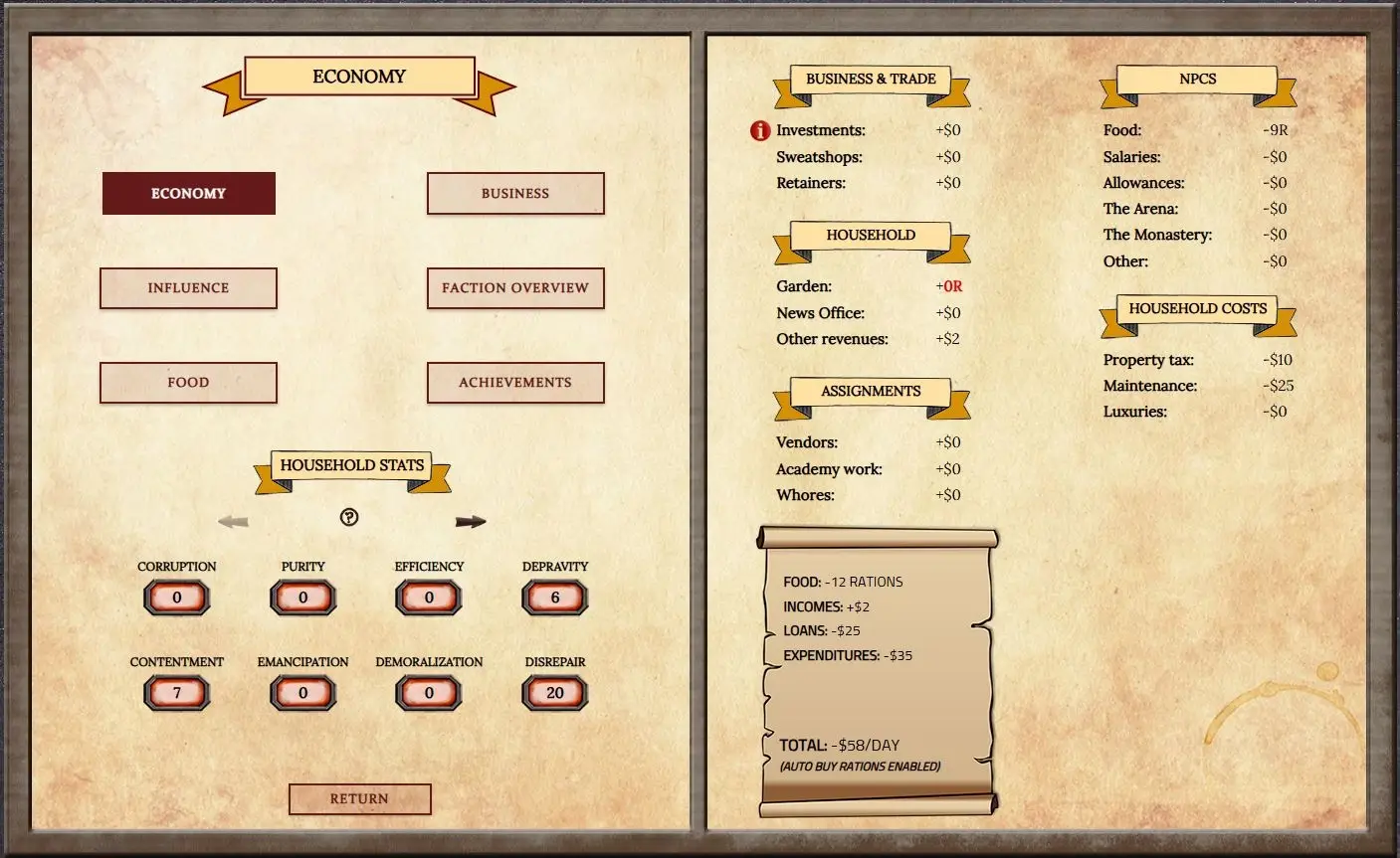 Masters of Raana gameplay screenshot 17 (HTML adult game) by GrimDark – free download