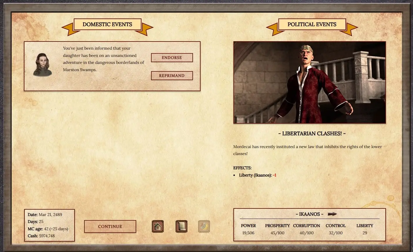 Masters of Raana gameplay screenshot 19 (HTML adult game) by GrimDark – free download