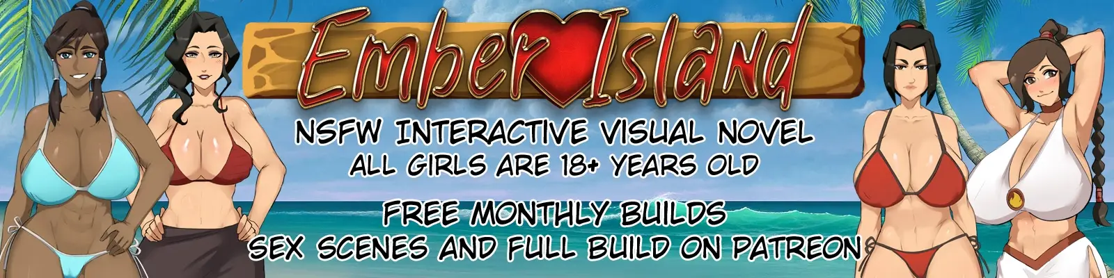 Ember Island cover 0.26 Patreon – Ren'Py adult game by Sexyverse Comics free download