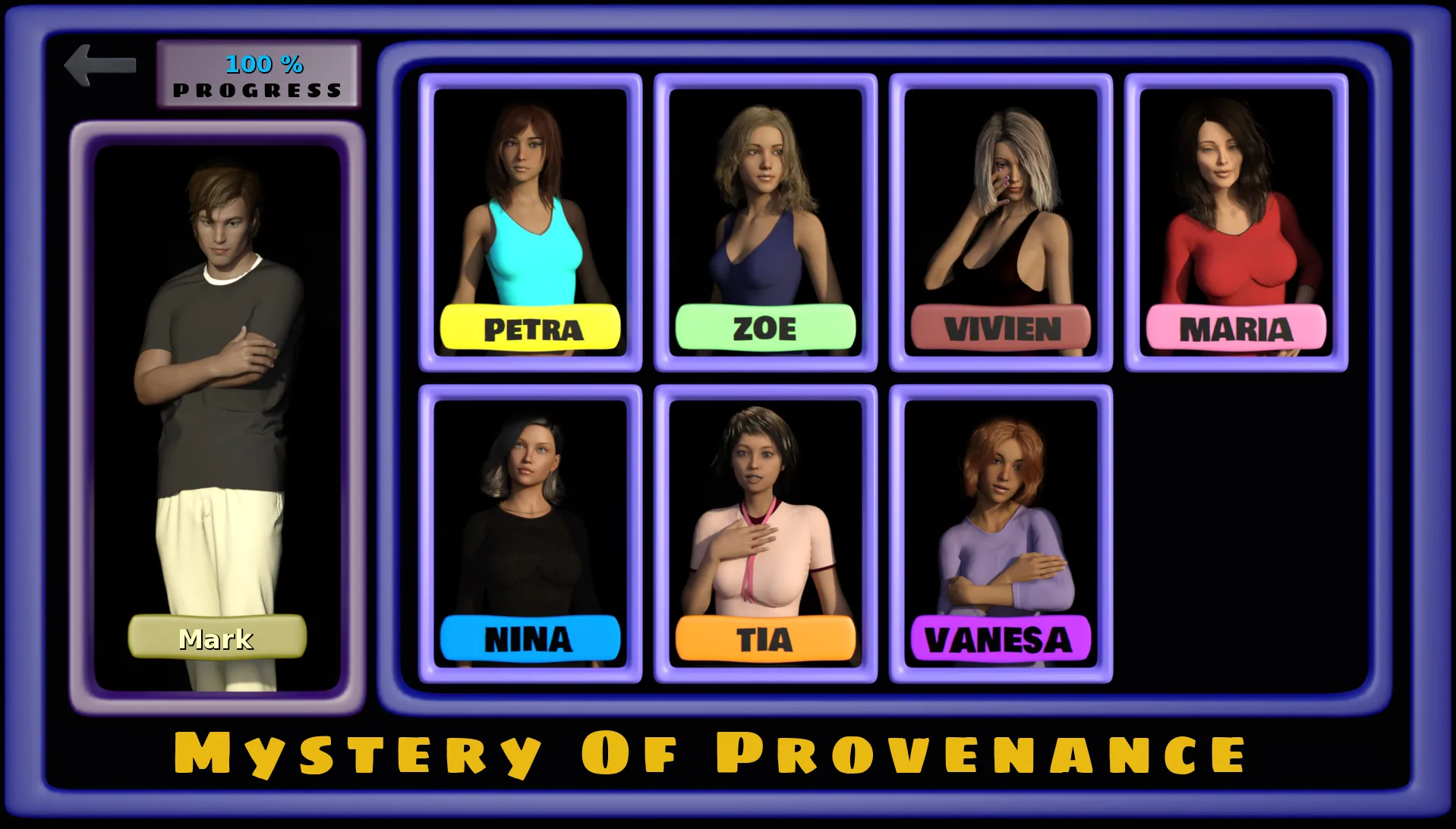 Mystery of Provenance gameplay screenshot 3 (Ren'Py adult game) by WID-3D – free download