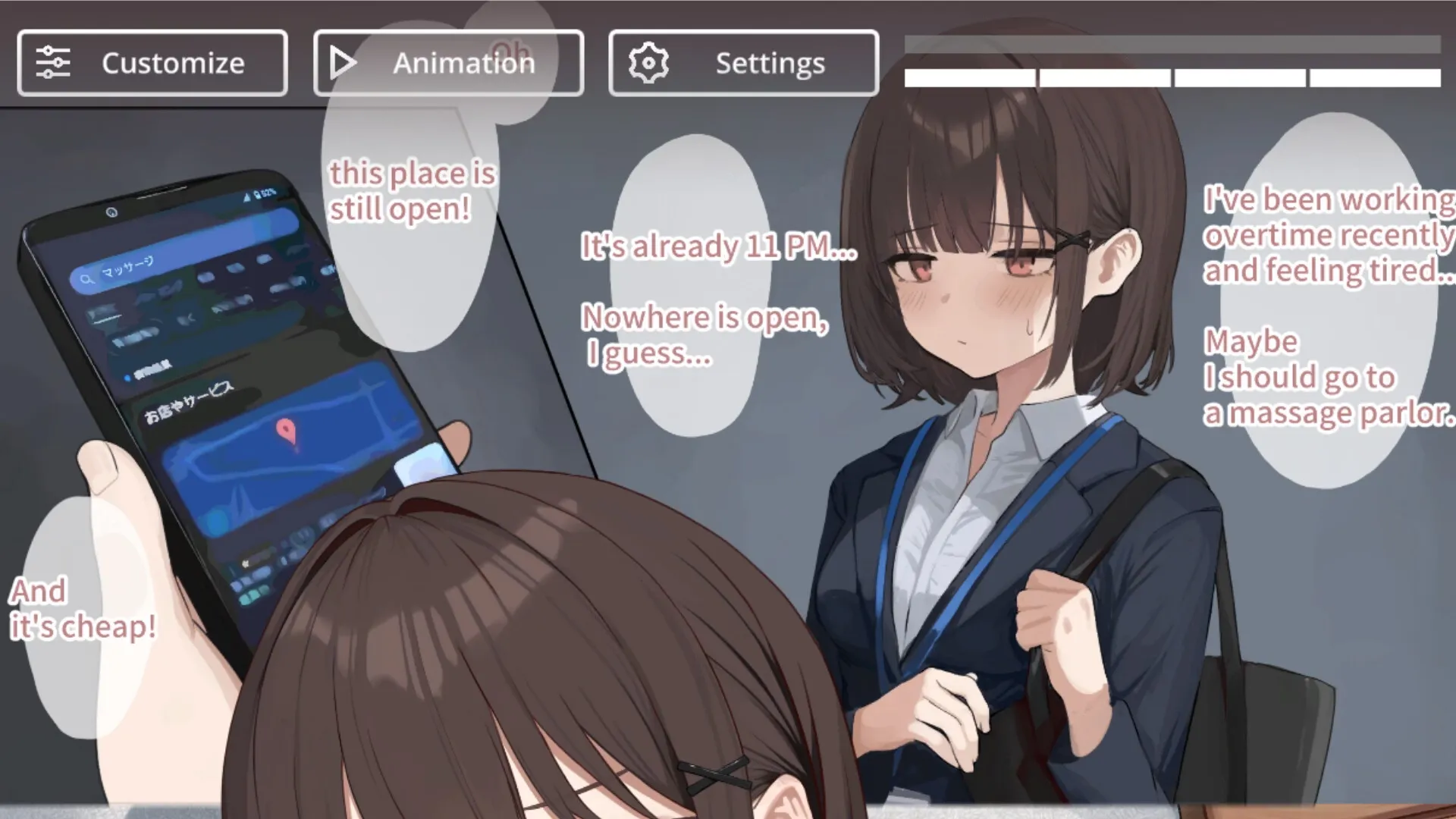 Sketchy Massage gameplay screenshot 2 (Unity adult game) by OZ WORKS – free download