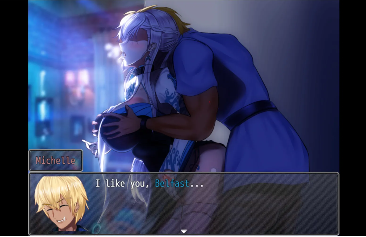 Adventuring with Belfast in Another World gameplay screenshot 3 (RPGM adult game) by Templar Studios – free download