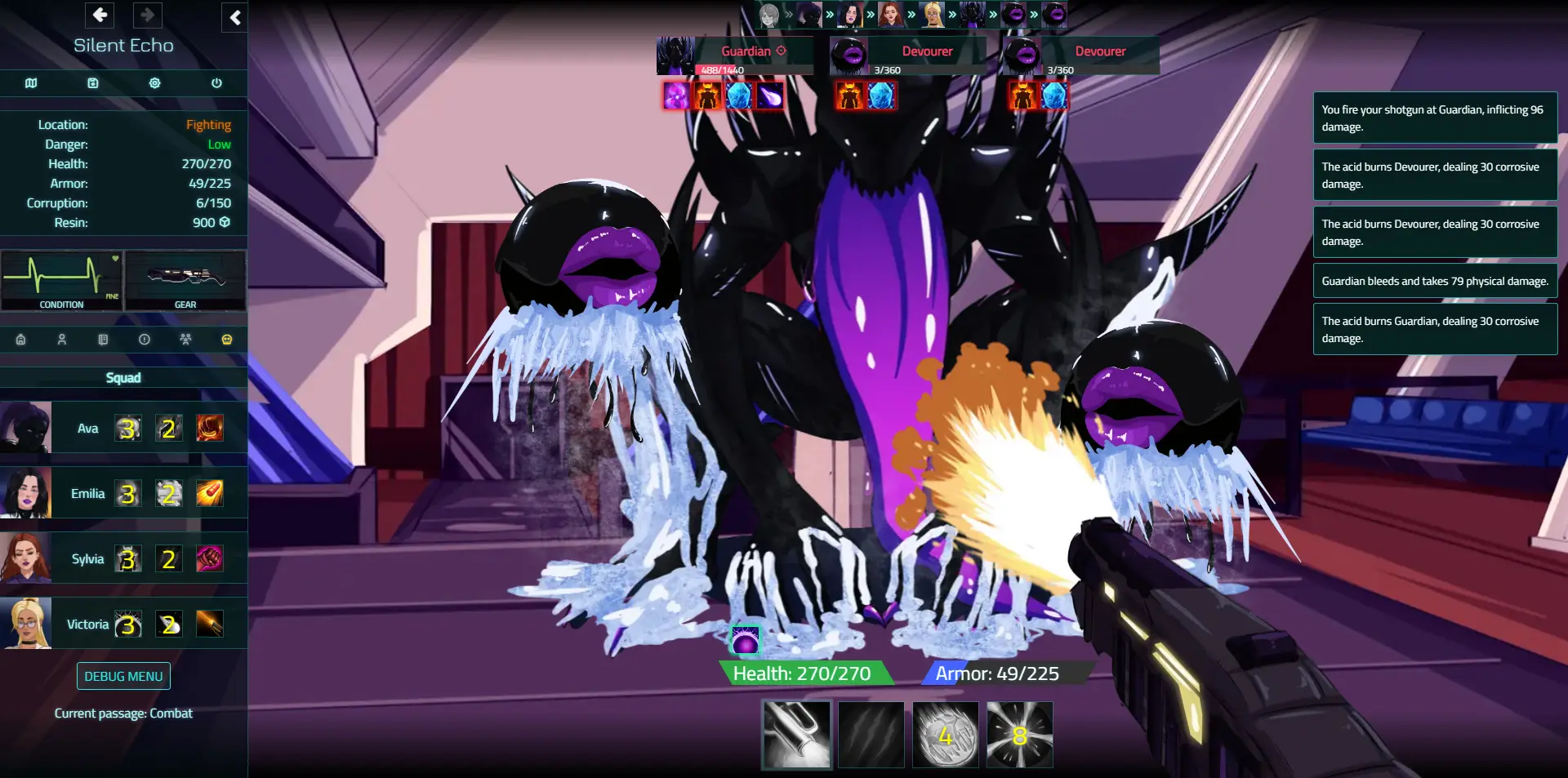 Silent Echo gameplay screenshot 2 (HTML adult game) by Jaded Dreams – free download