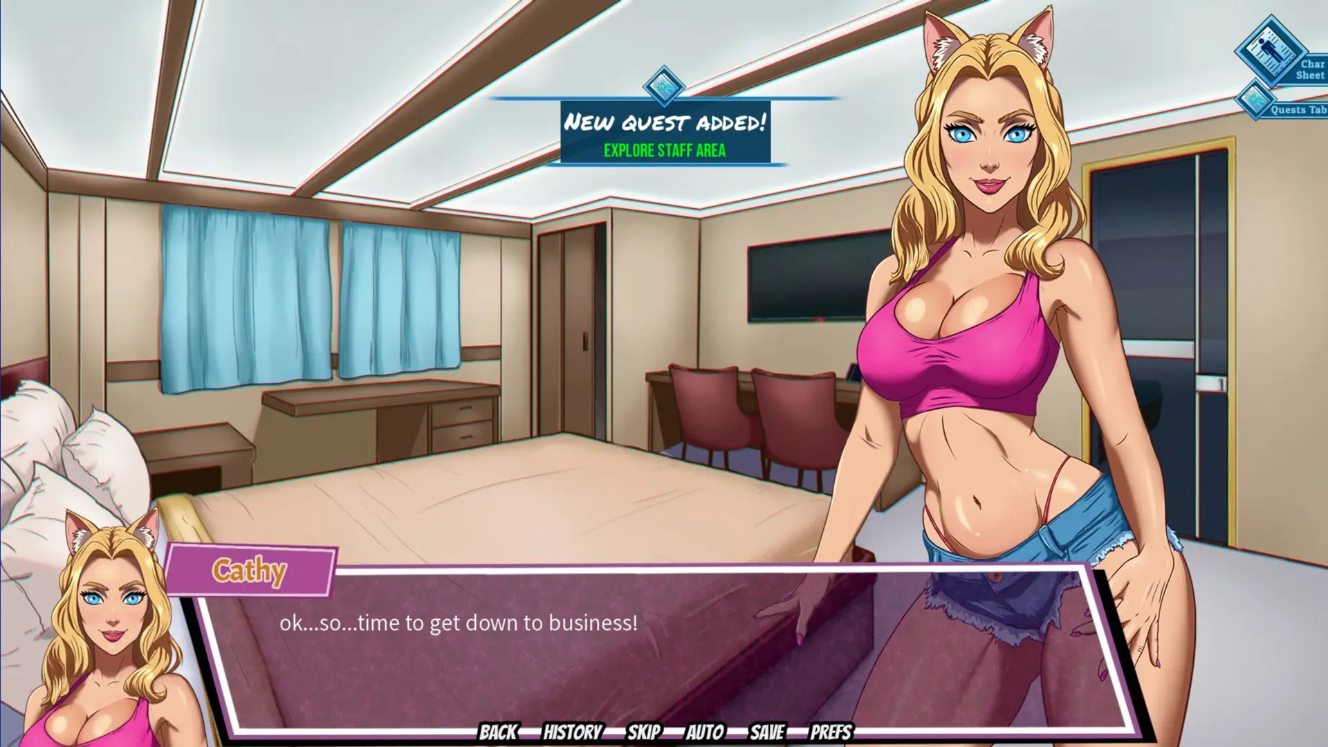 Secrets of the Island House gameplay screenshot 3 (Ren'Py adult game) by Madlust Lewdart – free download