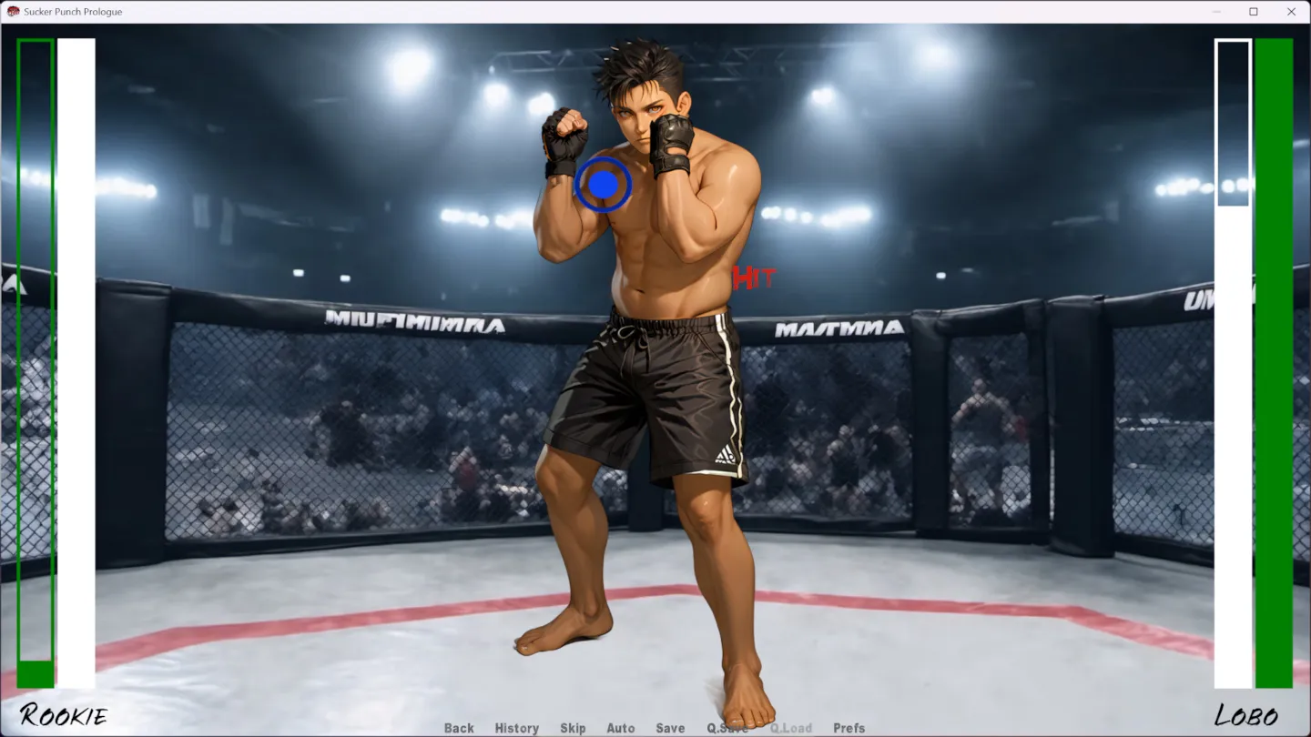Sucker Punch gameplay screenshot 1 (Ren'Py adult game) by Insomnia Syndicate – free download