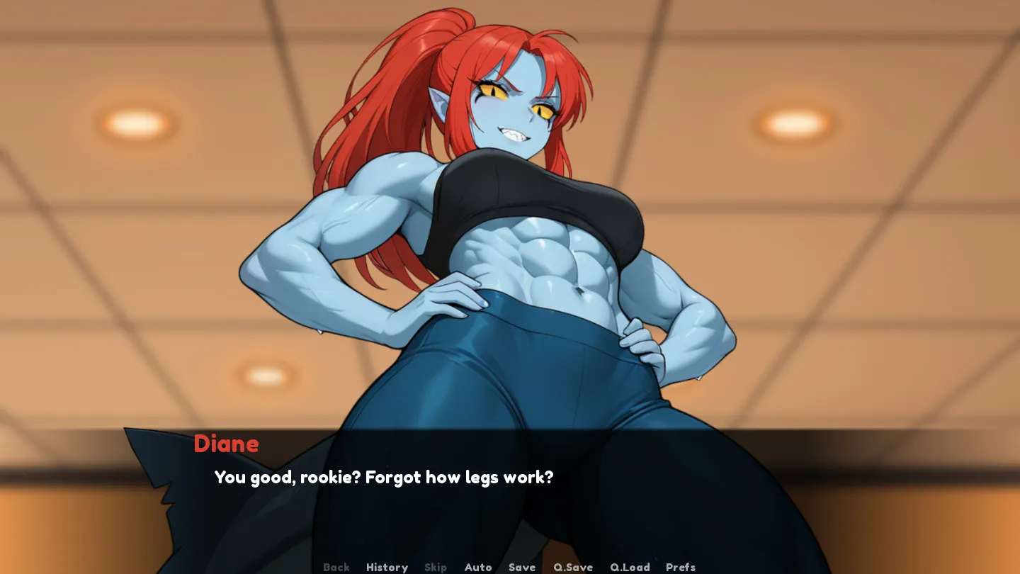 Monster Girl Gym gameplay screenshot 3 (Ren'Py adult game) by Honey Queen Studios – free download