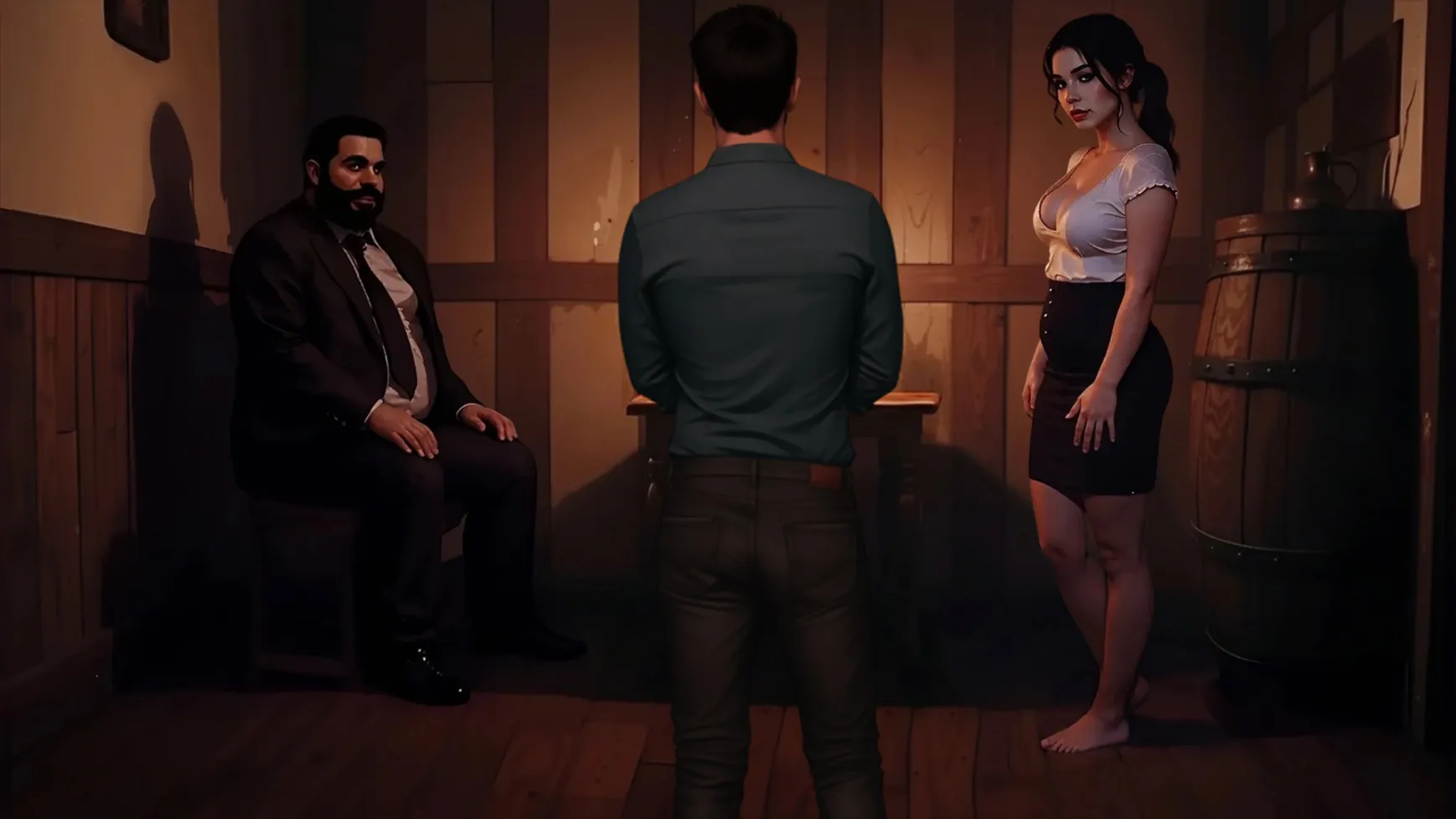 Three and One: The Cursed Mansion gameplay screenshot 7 (Ren'Py adult game) by Man from icecream van – free download