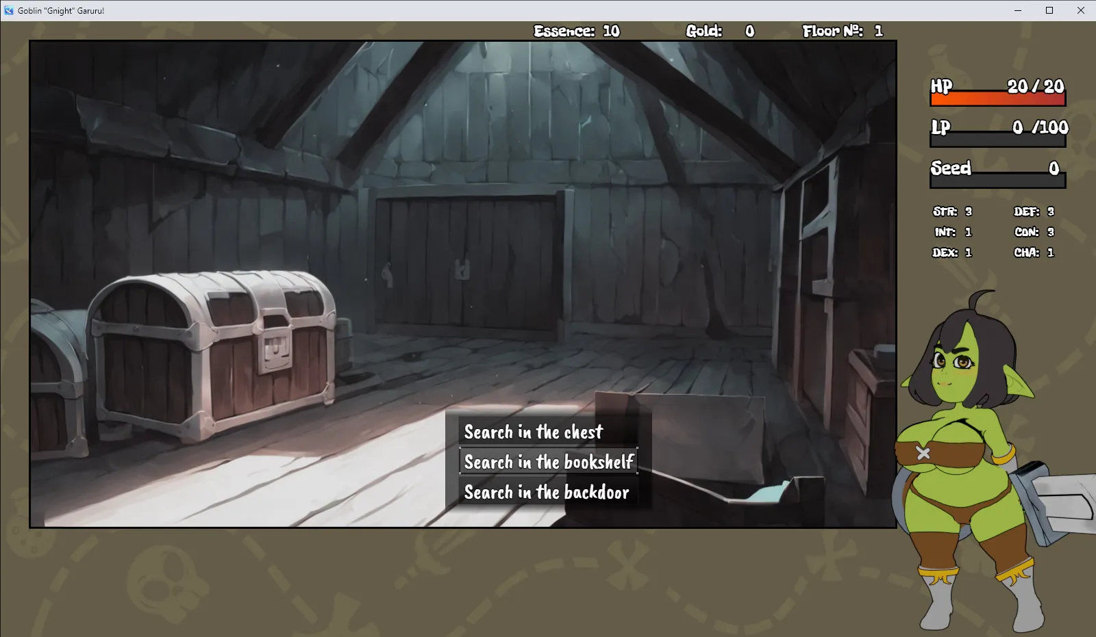 Goblin “Gnight” Garuru gameplay screenshot 1 (RPGM adult game) by Sleepy Mog Studio – free download