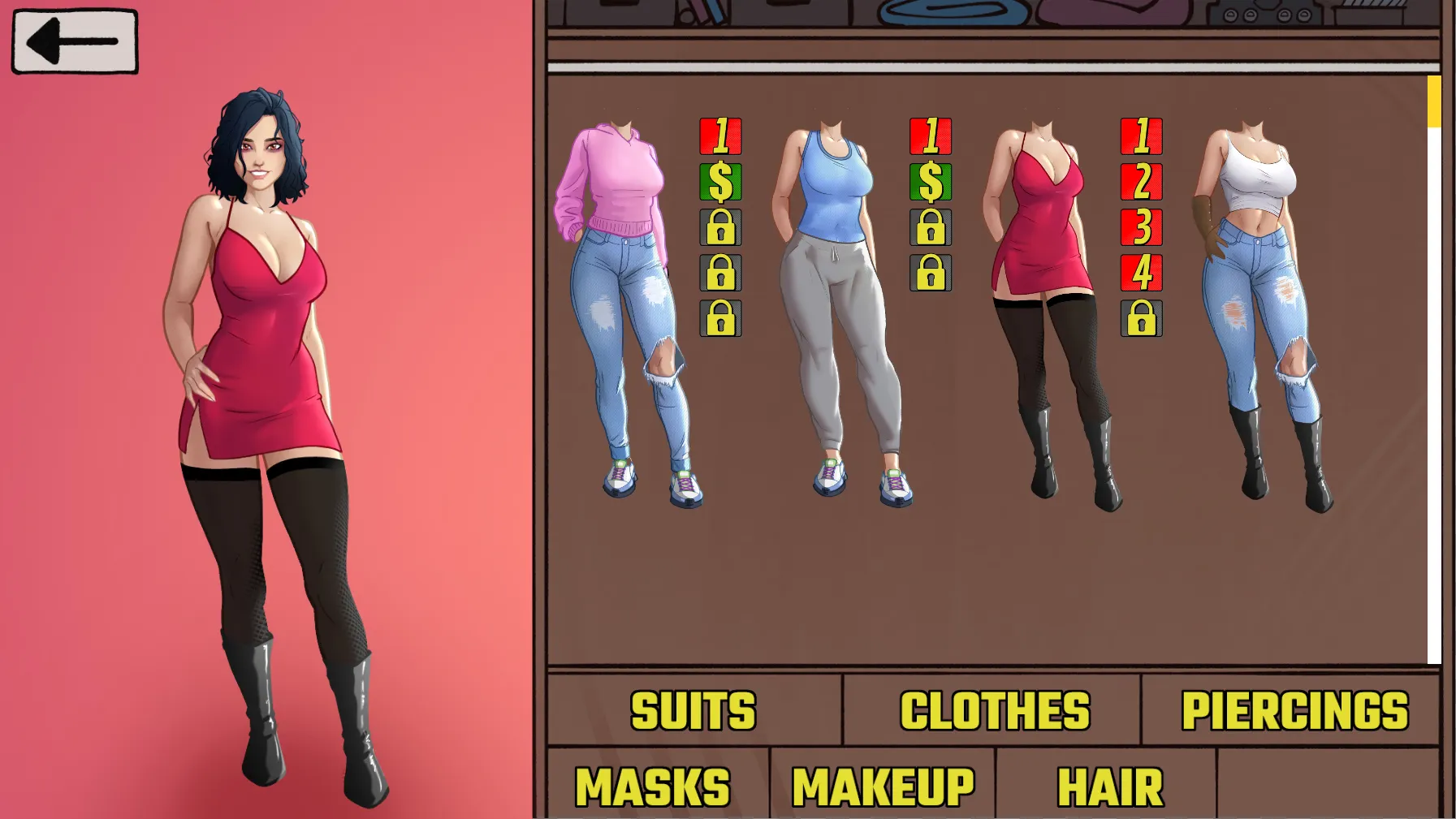 Silk and the City of Seduction gameplay screenshot 8 (Ren'Py adult game) by Devious Delight Games – free download
