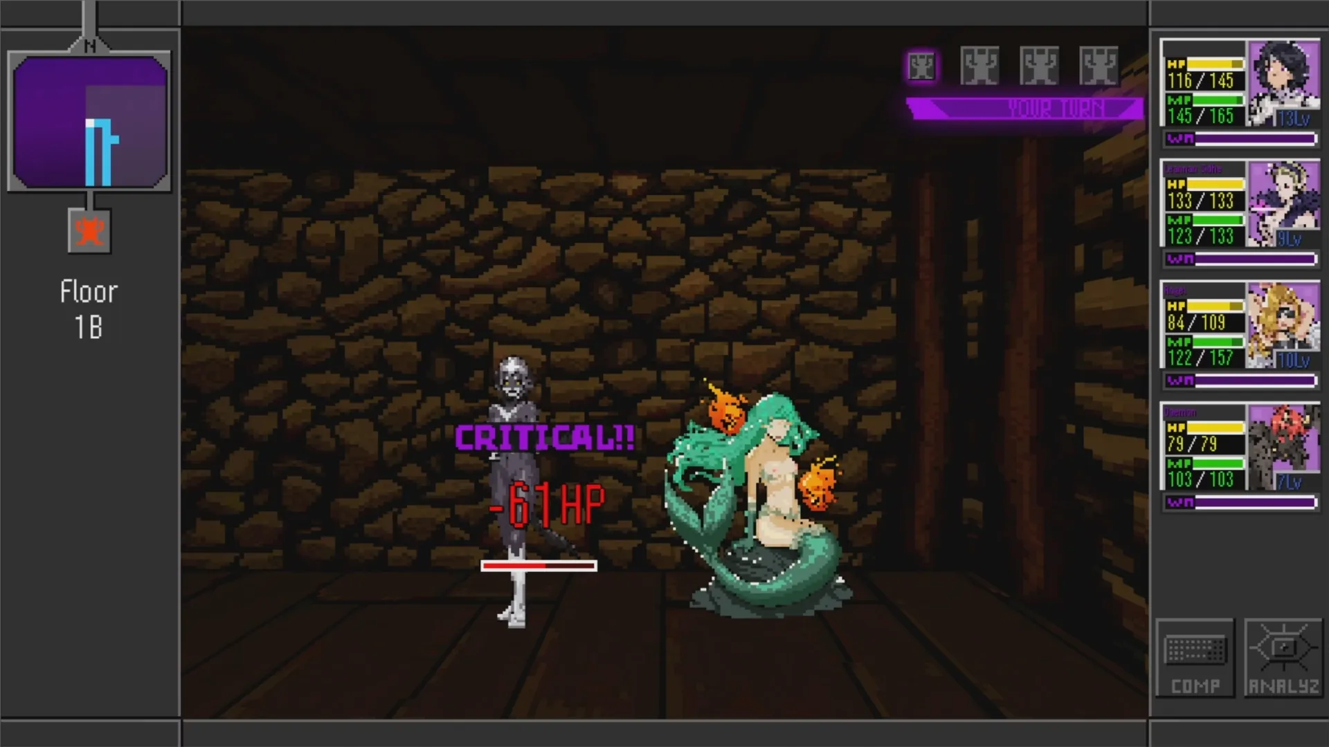 Shin Megami Tensei: Training the Demon gameplay screenshot 4 (Godot adult game) by BlendOver – free download