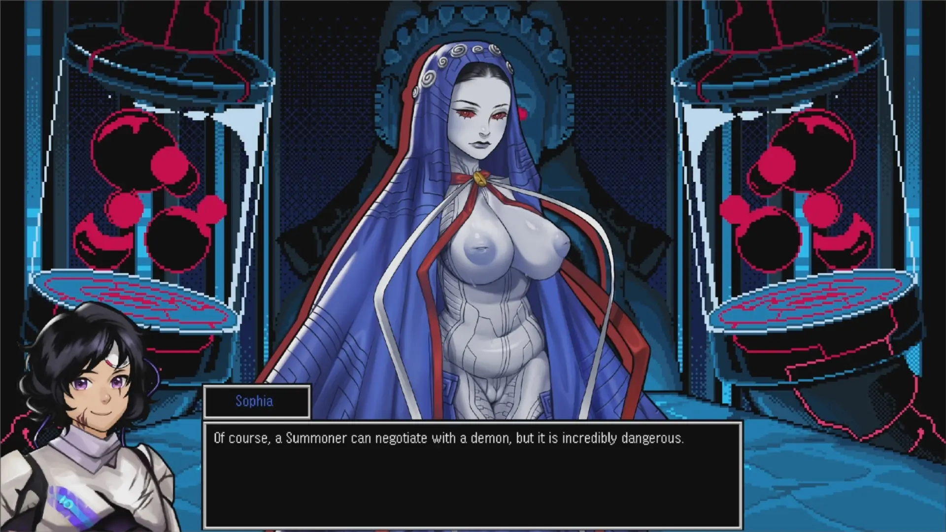 Shin Megami Tensei: Training the Demon gameplay screenshot 7 (Godot adult game) by BlendOver – free download