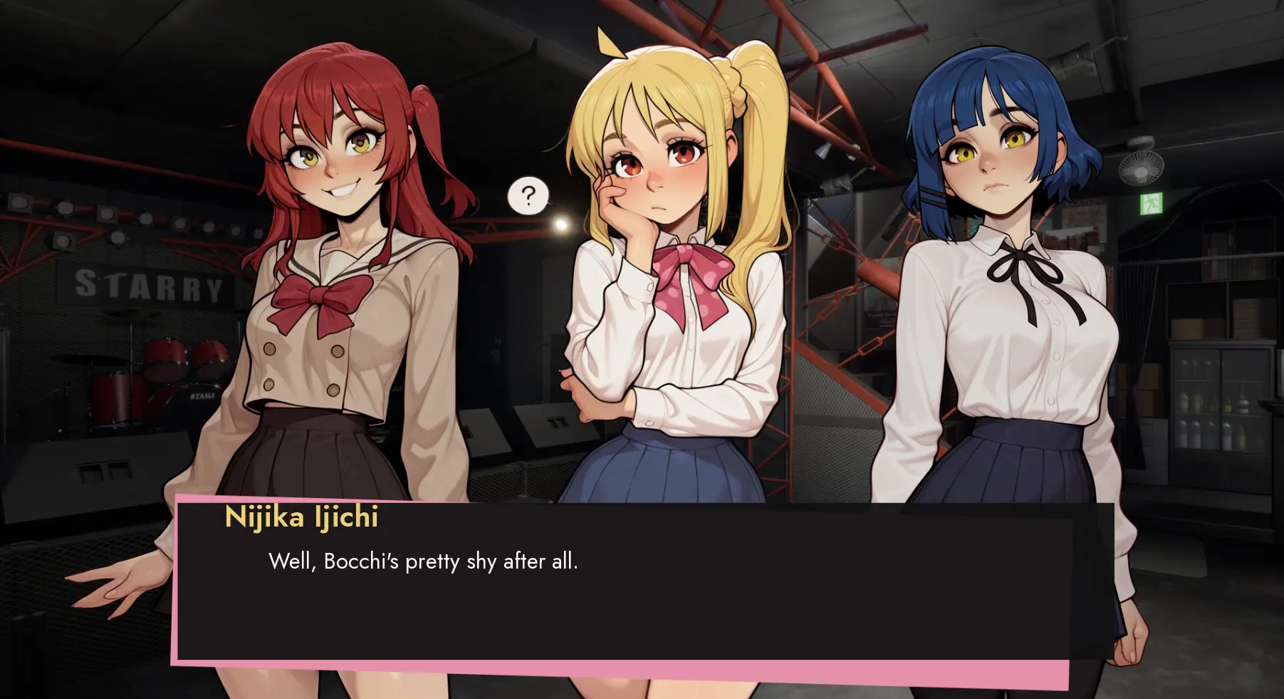 Guitar Crush gameplay screenshot 1 (Ren'Py adult game) by Seelie Dog – free download