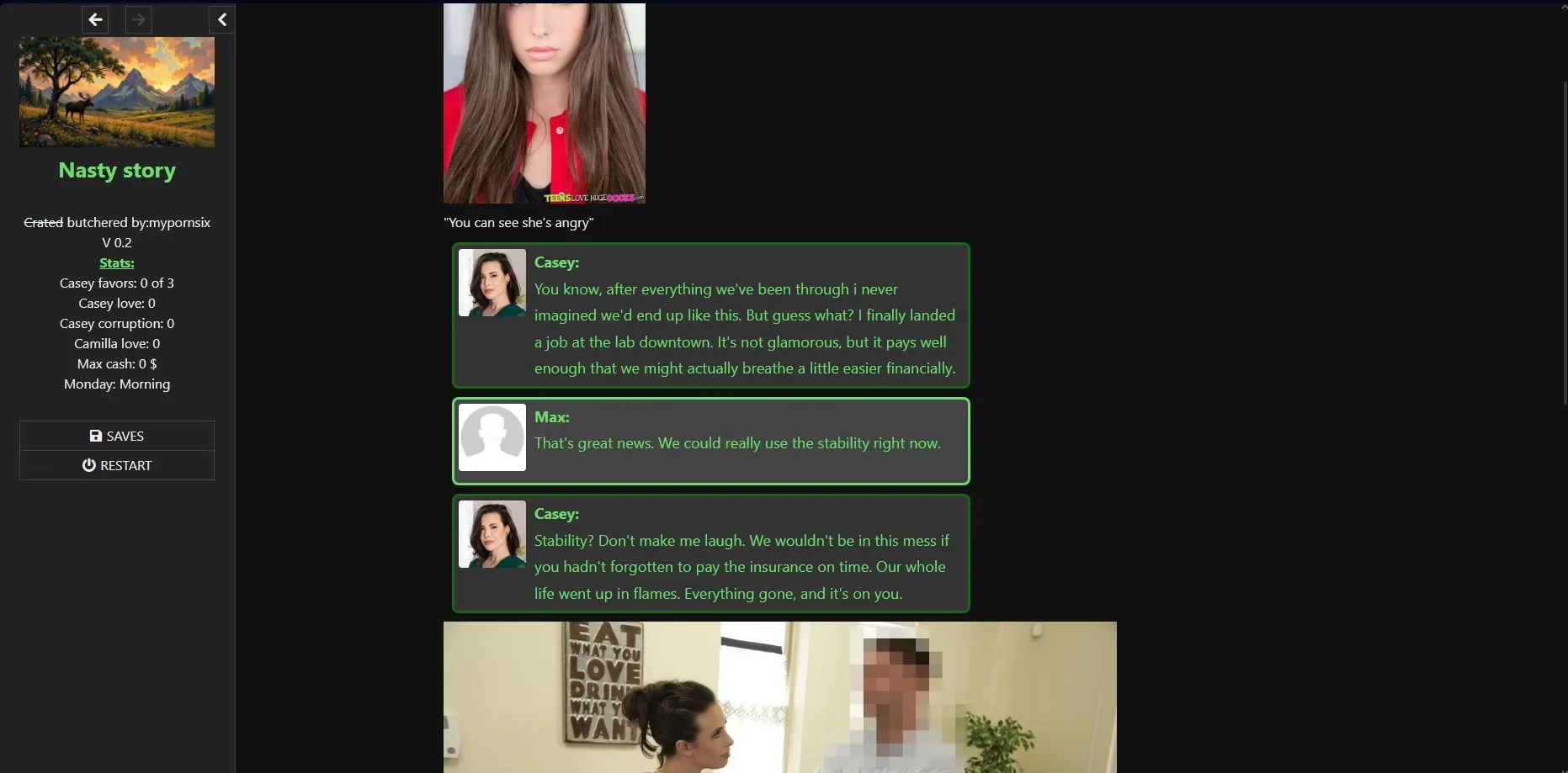 Nasty Story gameplay screenshot 4 (HTML adult game) by mypornsix – free download