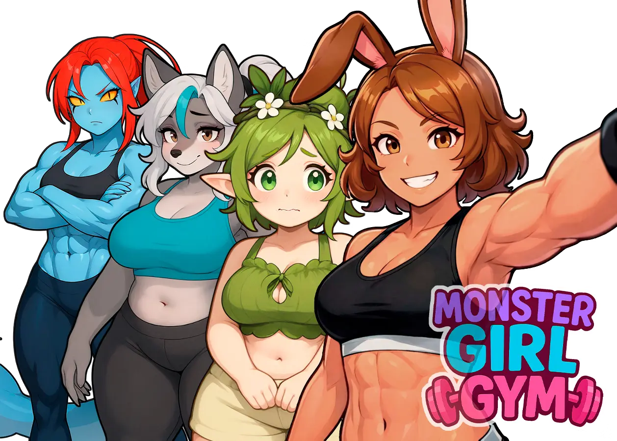 Monster Girl Gym cover Demo 1.0 – Ren'Py adult game by Honey Queen Studios free download