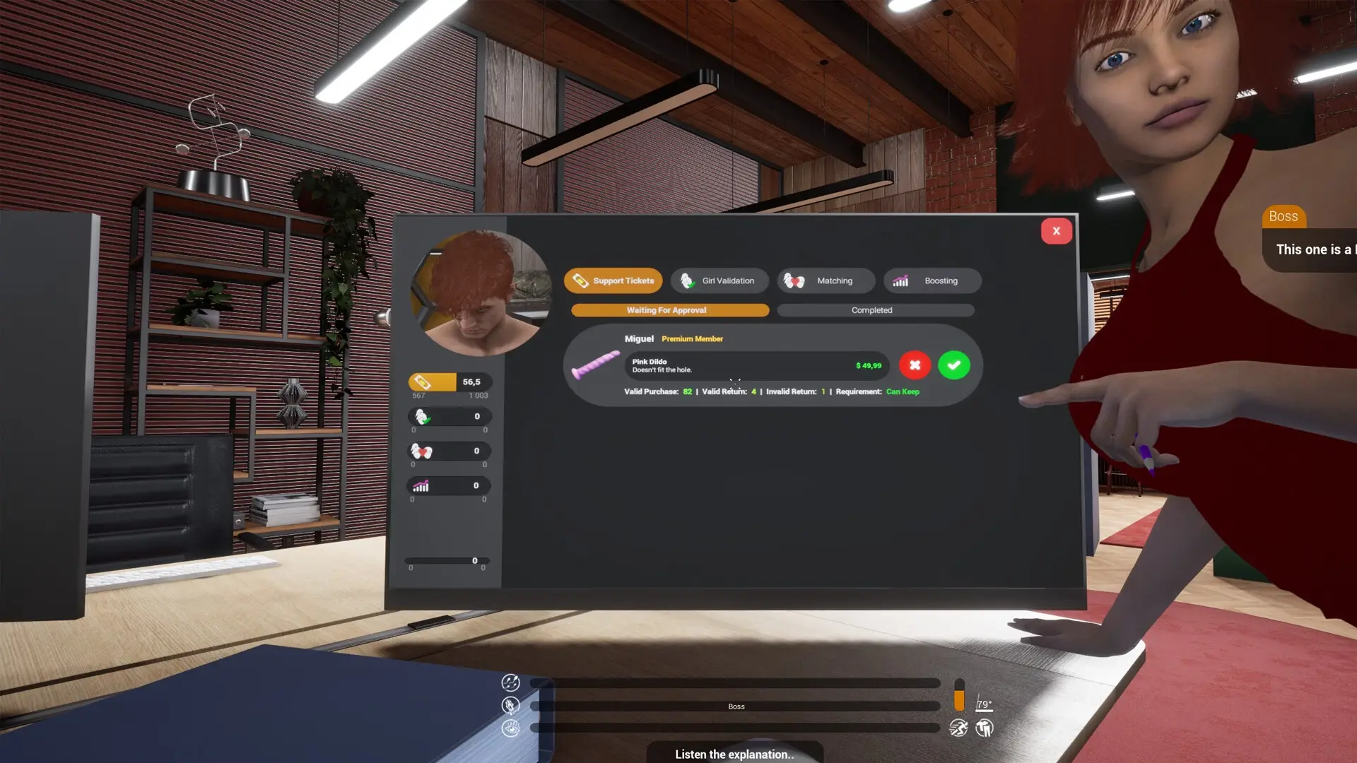 Don’t Disturb Your BOSS gameplay screenshot 7 (Unreal Engine adult game) by Lemonhaze Game Studio – free download
