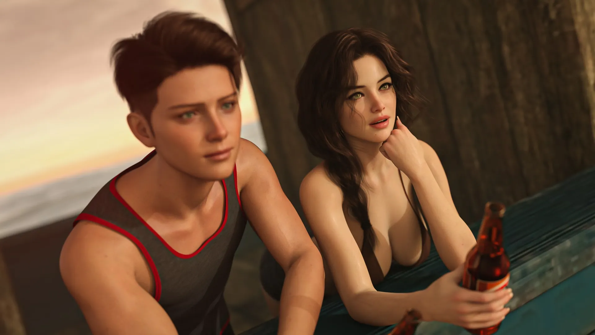 The Beach House gameplay screenshot 4 (Ren'Py adult game) by Roki – free download