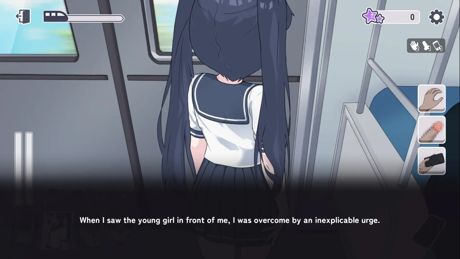 TsuukinDensha – Commuter Train: Girl Caught on Hidden Cam gameplay screenshot 3 (Unity adult game) by tomotostew – free download