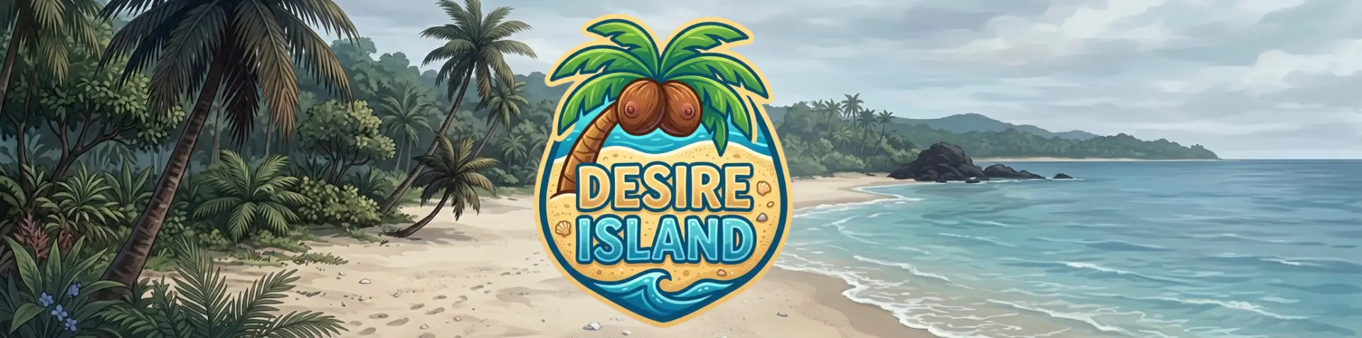 Desire Island cover Chapter 1.1 – Ren'Py adult game by Velvet-Ink free download