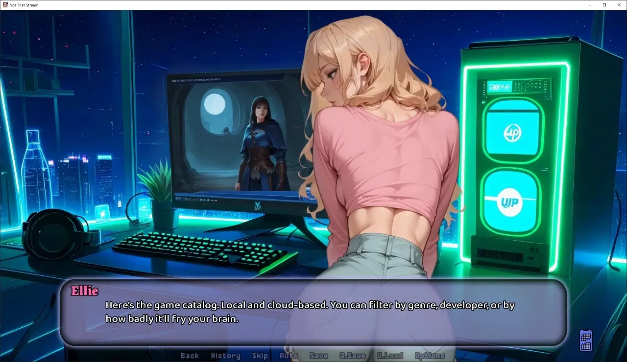 Not That Stream gameplay screenshot 21 (Ren'Py adult game) by legioflavia – free download