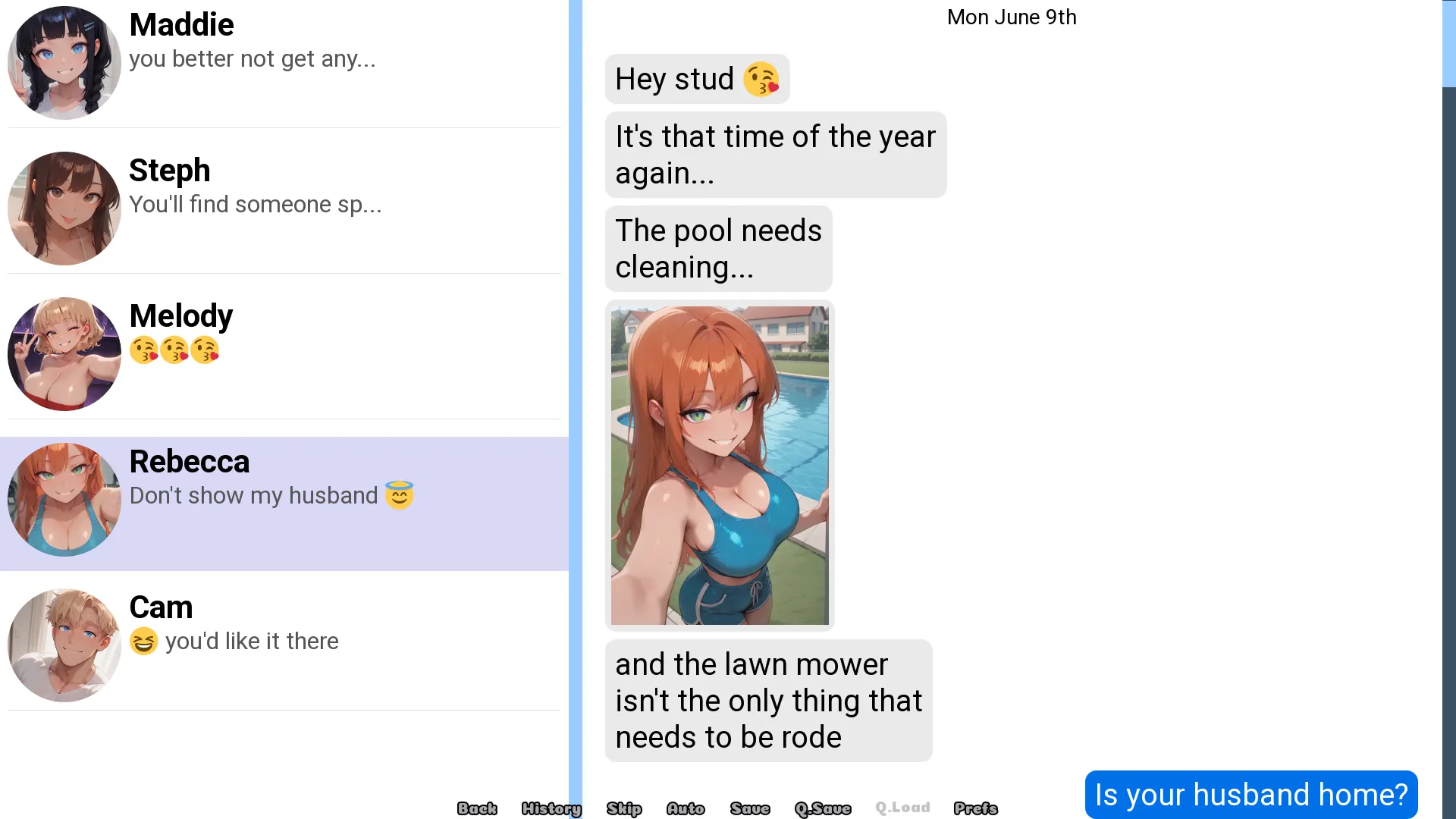 Diamond Memories gameplay screenshot 7 (Ren'Py adult game) by Slop Tarts – free download