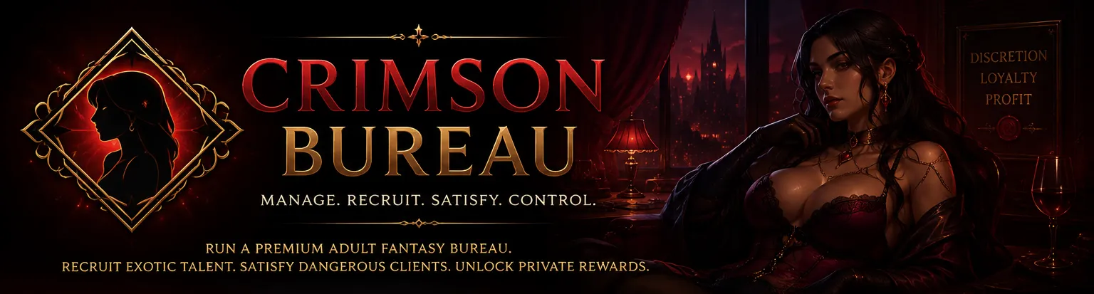 Crimson Bureau cover 0.4.5 Beta – Godot adult game by Edr0b free download