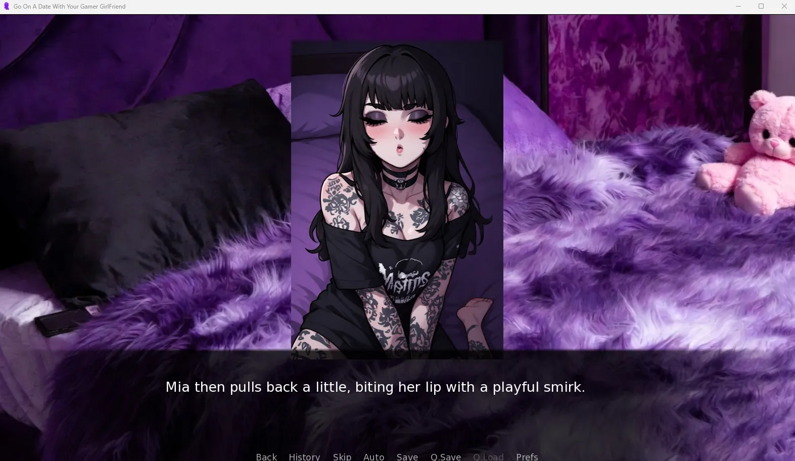 Go On A Date With Your Gamer GirlFriend gameplay screenshot 1 (Ren'Py adult game) by bubblegirl – free download