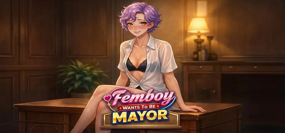 Femboy Wants To Be Mayor gameplay screenshot 1 (Ren'Py adult game) by Hellim Studios – free download
