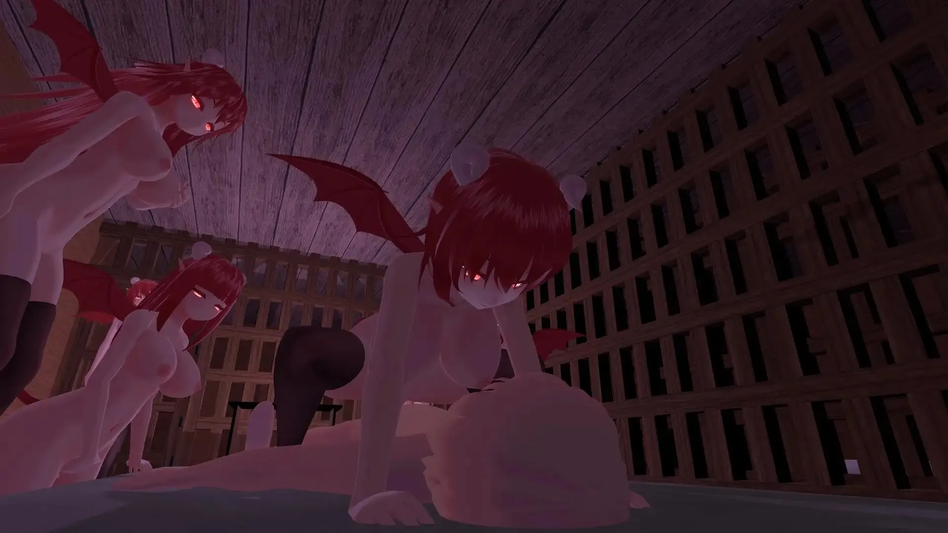 VRSQ ~Surrounded and Squeezed by Succubi~ gameplay screenshot 2 (Unity adult game) by LR-Project (ながいきつね) – free download