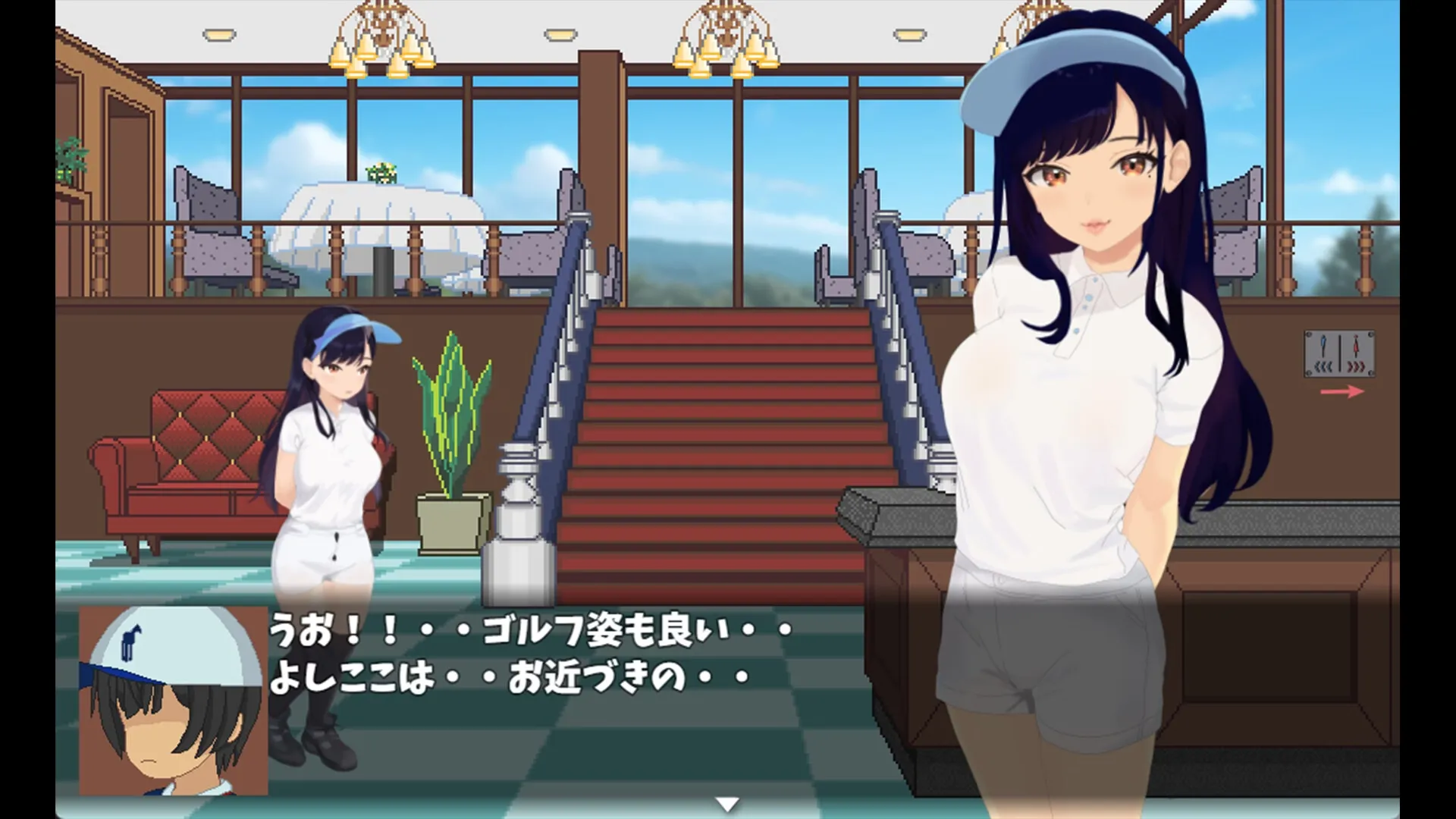 Splash Shot Golf Legend gameplay screenshot 5 (RPGM adult game) by TANUKIHOUSE – free download
