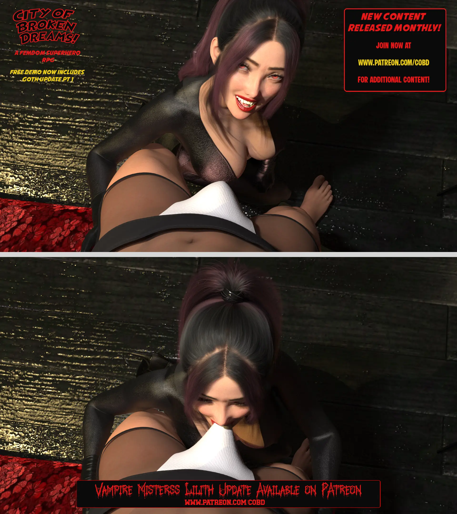 City of Broken Dreams: A Femdom Superhero Game gameplay screenshot 23 (RPGM adult game) by BrokenDreams – free download