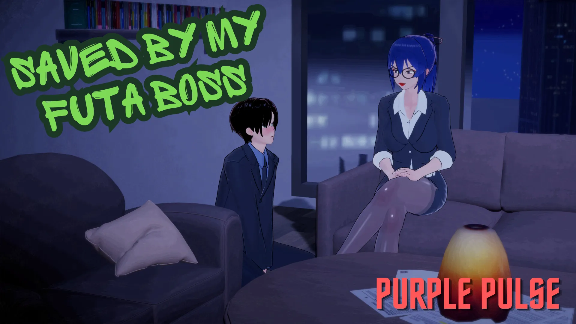 Saved By My Futa Boss cover 1.0 – Ren'Py adult game by Purple Pulse free download