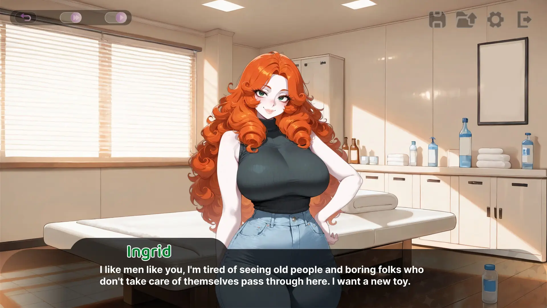 Horny Massage Clinic gameplay screenshot 1 (Unity adult game) by Fantasy Games – free download
