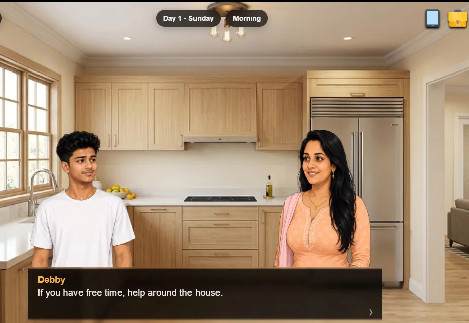 DesiSaga gameplay screenshot 1 (HTML adult game) by nlabs18 – free download