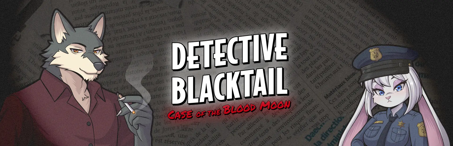 Furry Detective Blacktail and the Case of the Blood Moon cover Demo – Unity adult game by Velvet Sin Lab, Dinotonte free download