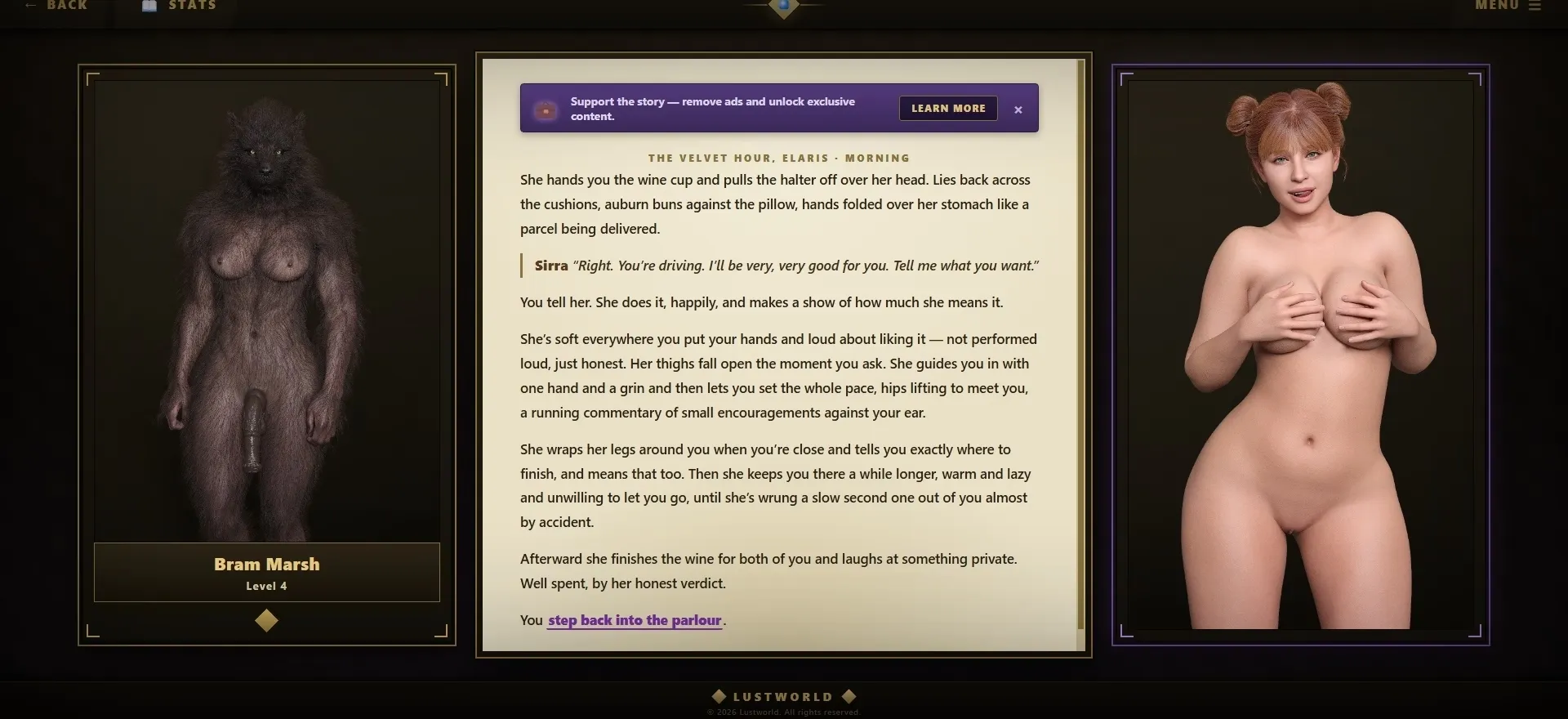 Lustworld gameplay screenshot 9 (HTML adult game) by WetterMelon – free download