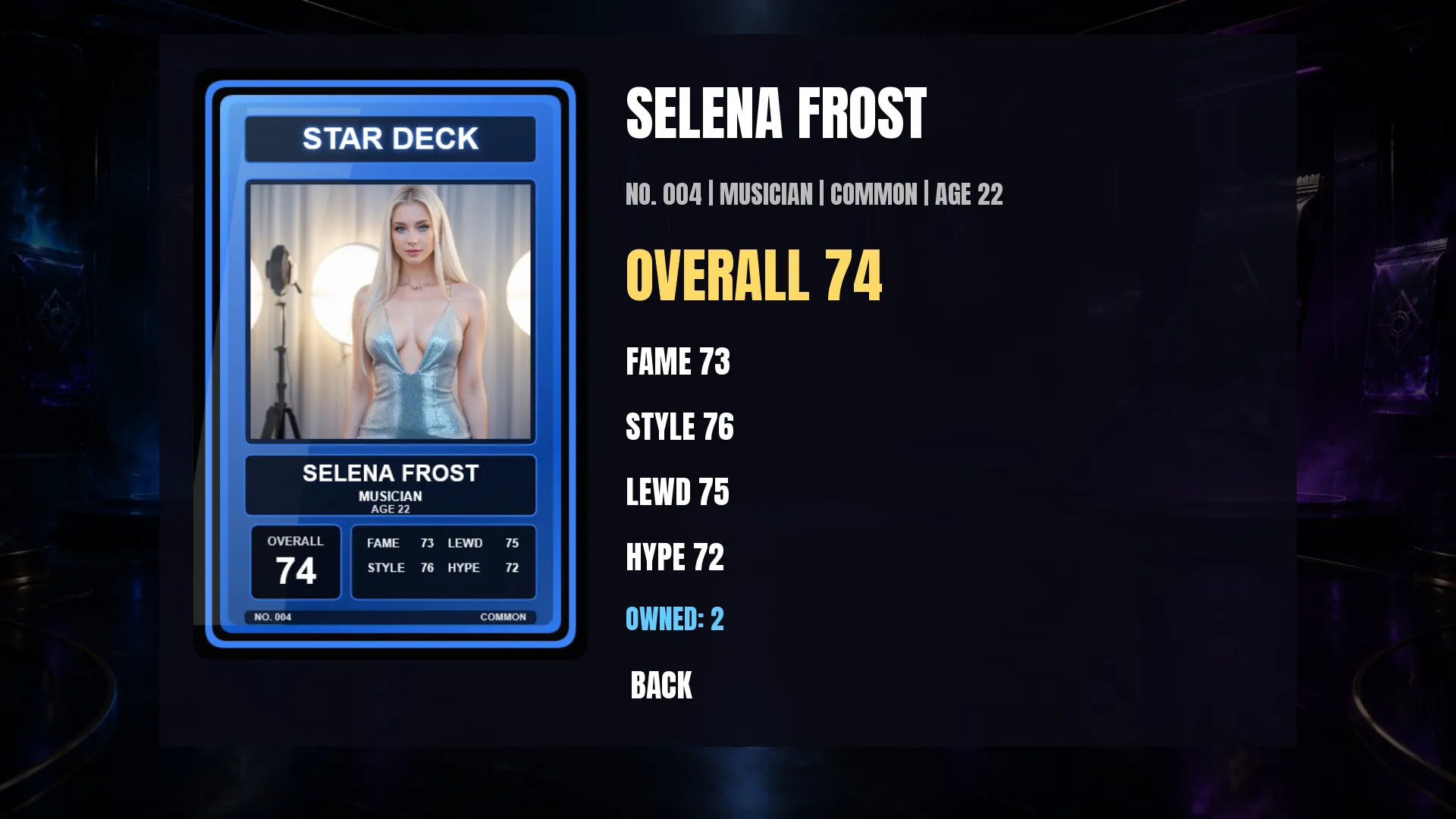 Star Deck gameplay screenshot 7 (Ren'Py adult game) by EmmaStarGames – free download