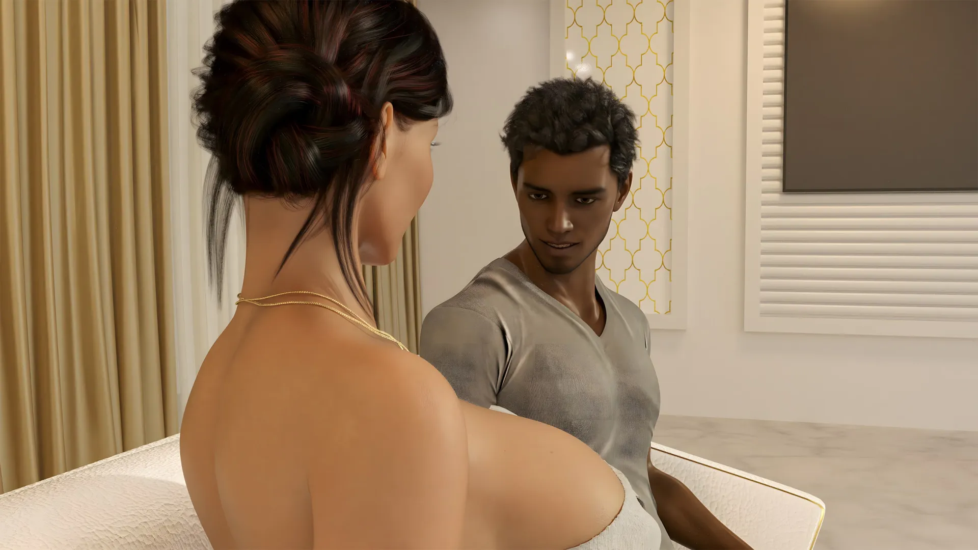 Fatima’s Lust gameplay screenshot 1 (Ren'Py adult game) by SHARMOTA – free download