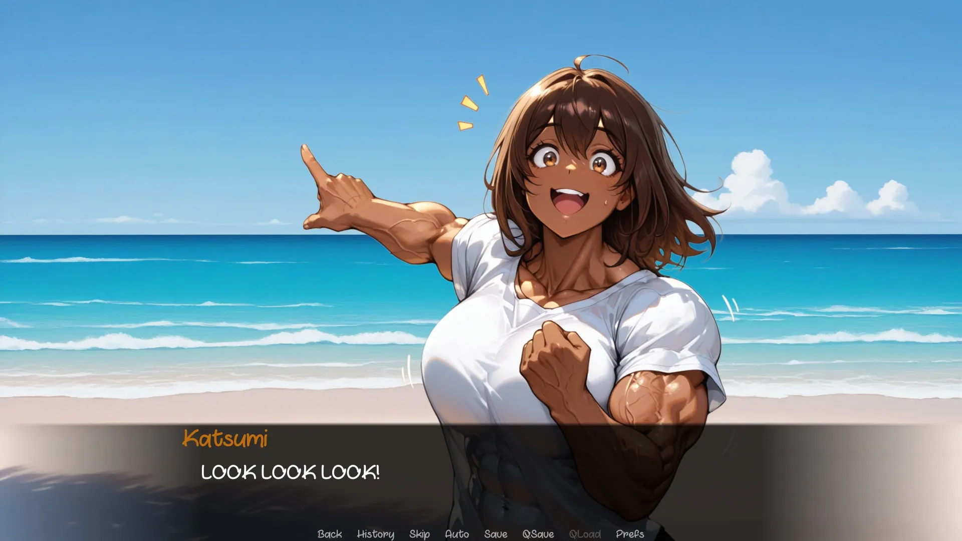 Muscle Beach gameplay screenshot 2 (Ren'Py adult game) by FMG-Smug – free download